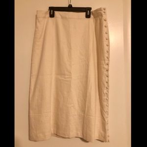 Madewell Cream Midi Skirt Size 12